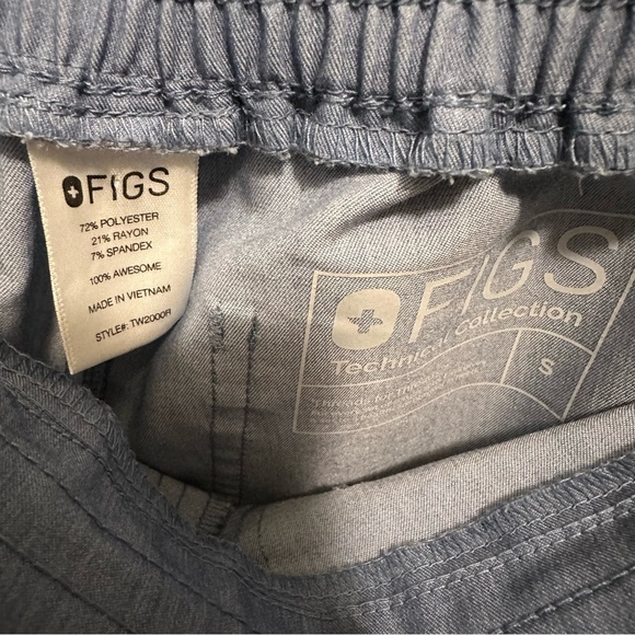 Figs Yola Skinny Scrub Pants - Heathered Indigo Blue Size: Small - Picture 10 of 12